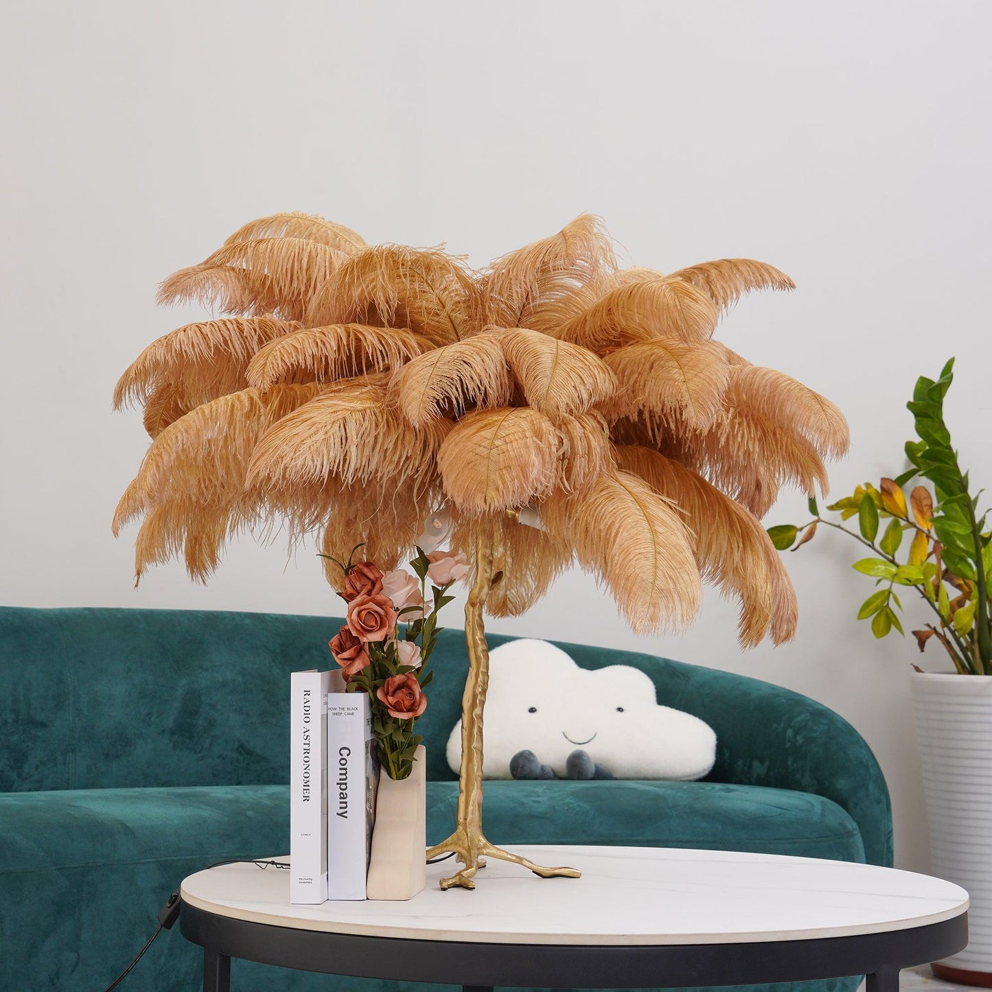 Ostrich Feather Reading light Table Lamp