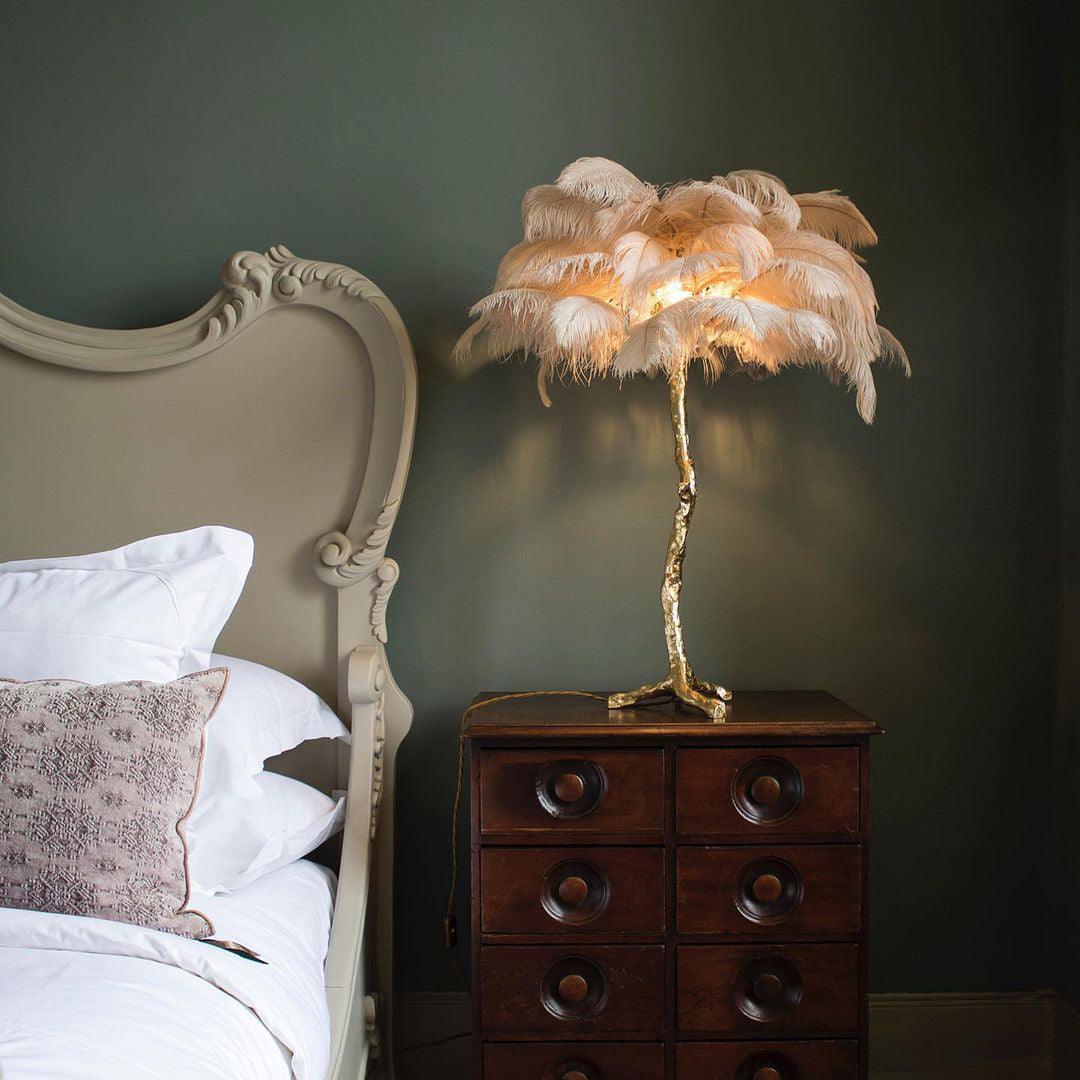 Ostrich Feather Reading light Table Lamp