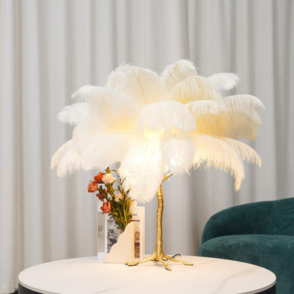 Ostrich Feather Reading light Table Lamp