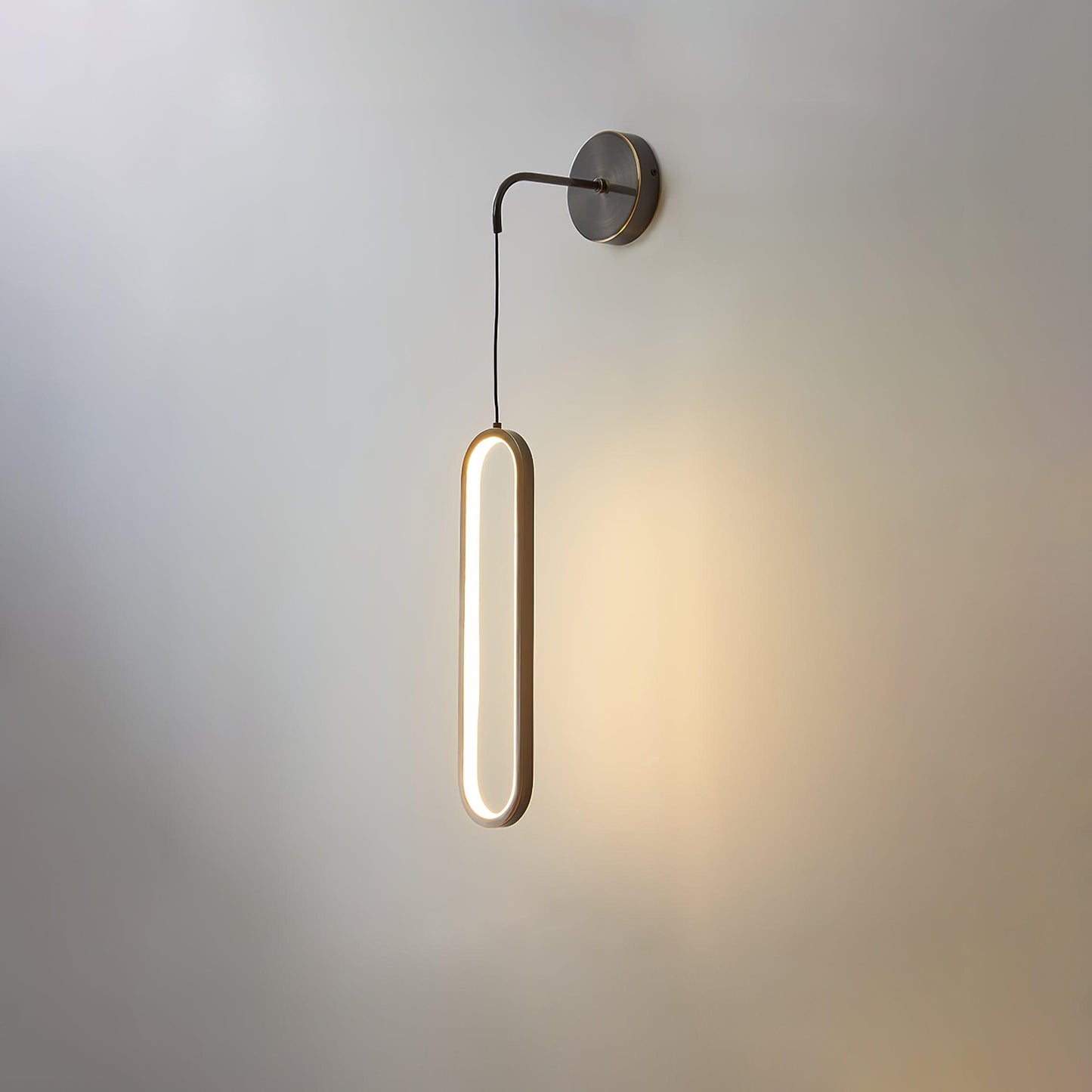 Oval LED Brass Bracket light Wall Lamp