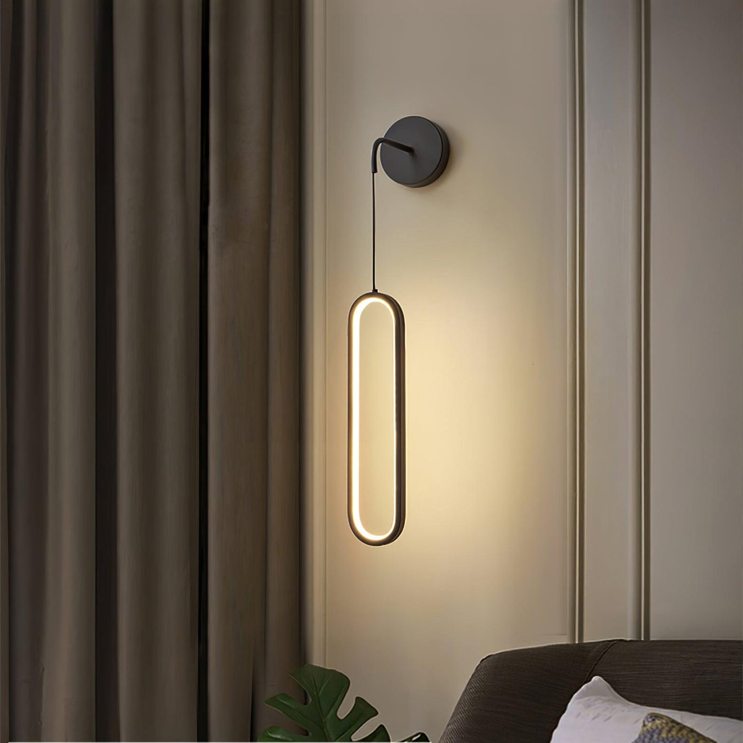 Oval LED Brass Bracket light Wall Lamp