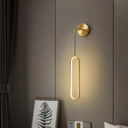 Oval LED Brass Bracket light Wall Lamp