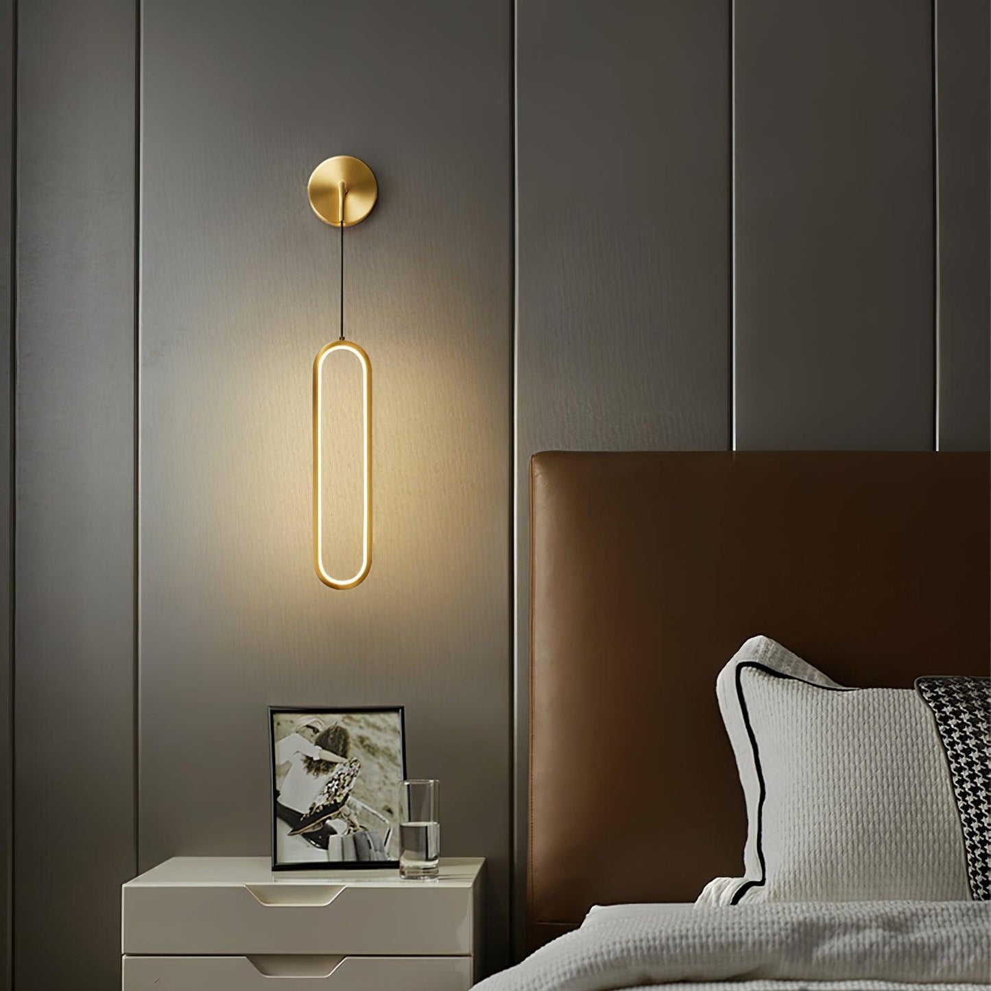 Oval LED Brass Bracket light Wall Lamp