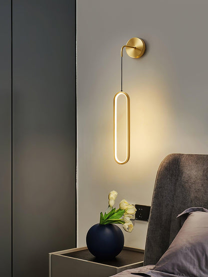 Oval LED Brass Bracket light Wall Lamp