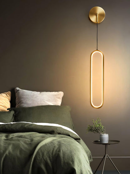 Oval LED Brass Bracket light Wall Lamp