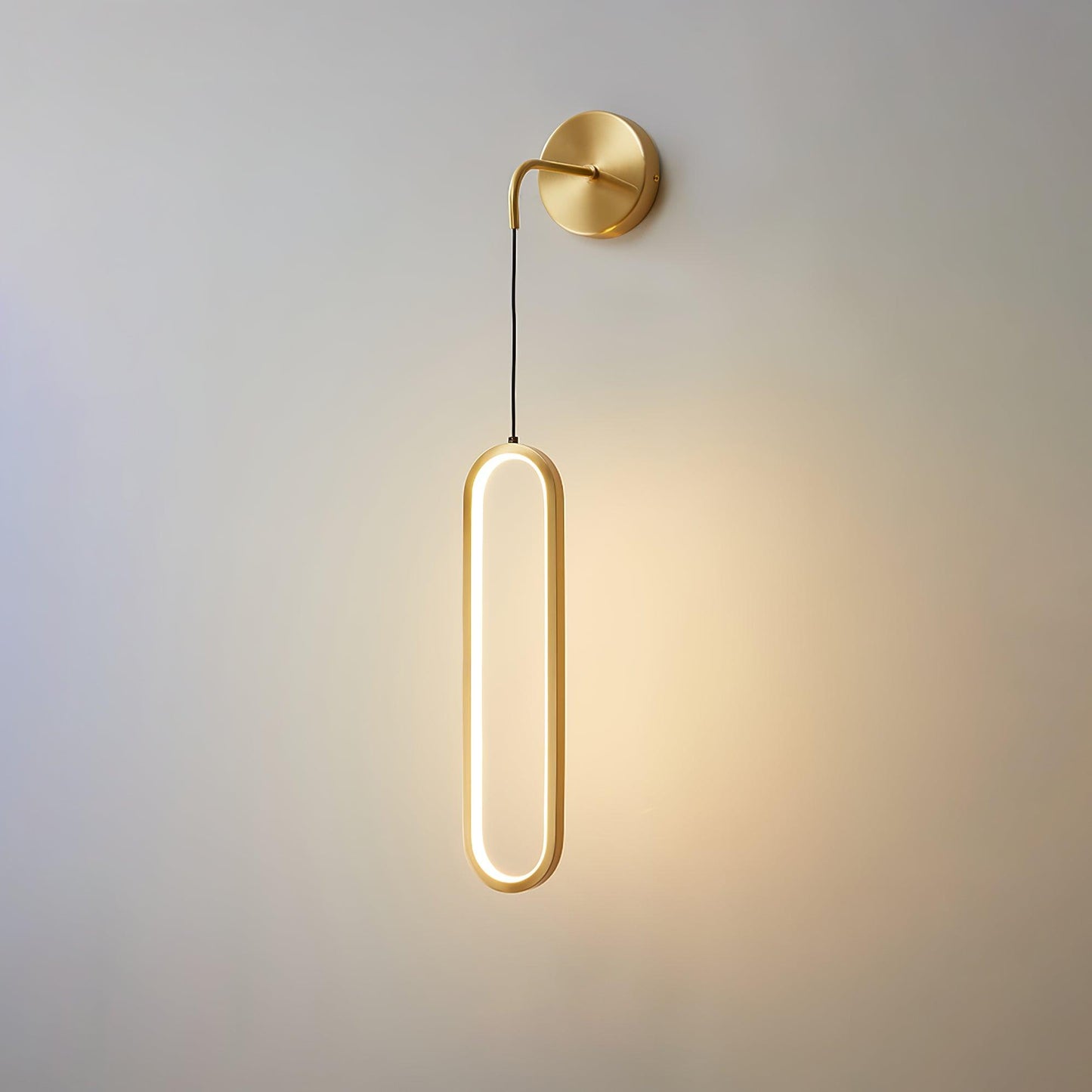 Oval LED Brass Bracket light Wall Lamp