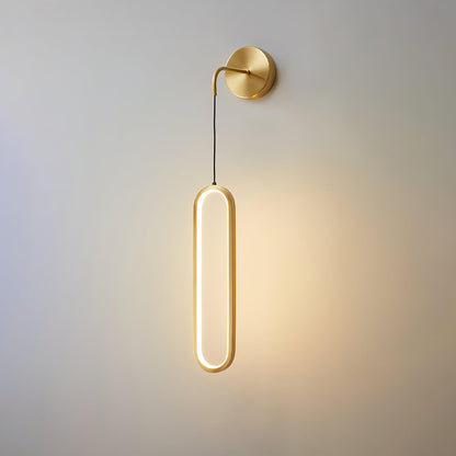 Oval LED Brass Bracket light Wall Lamp