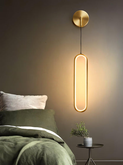 Oval LED Brass Bracket light Wall Lamp