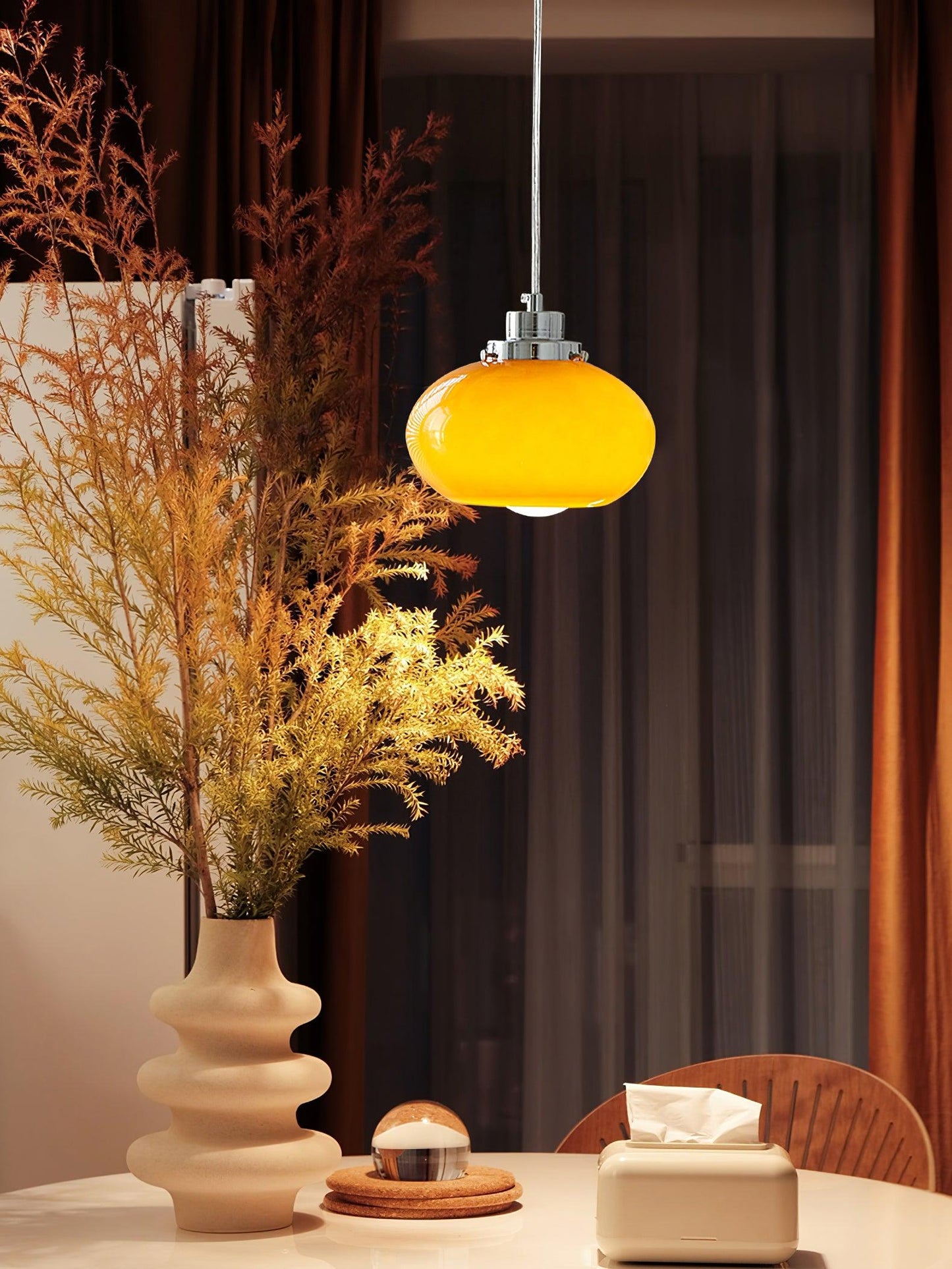 Oval Persimmon Droplight Pendant Light