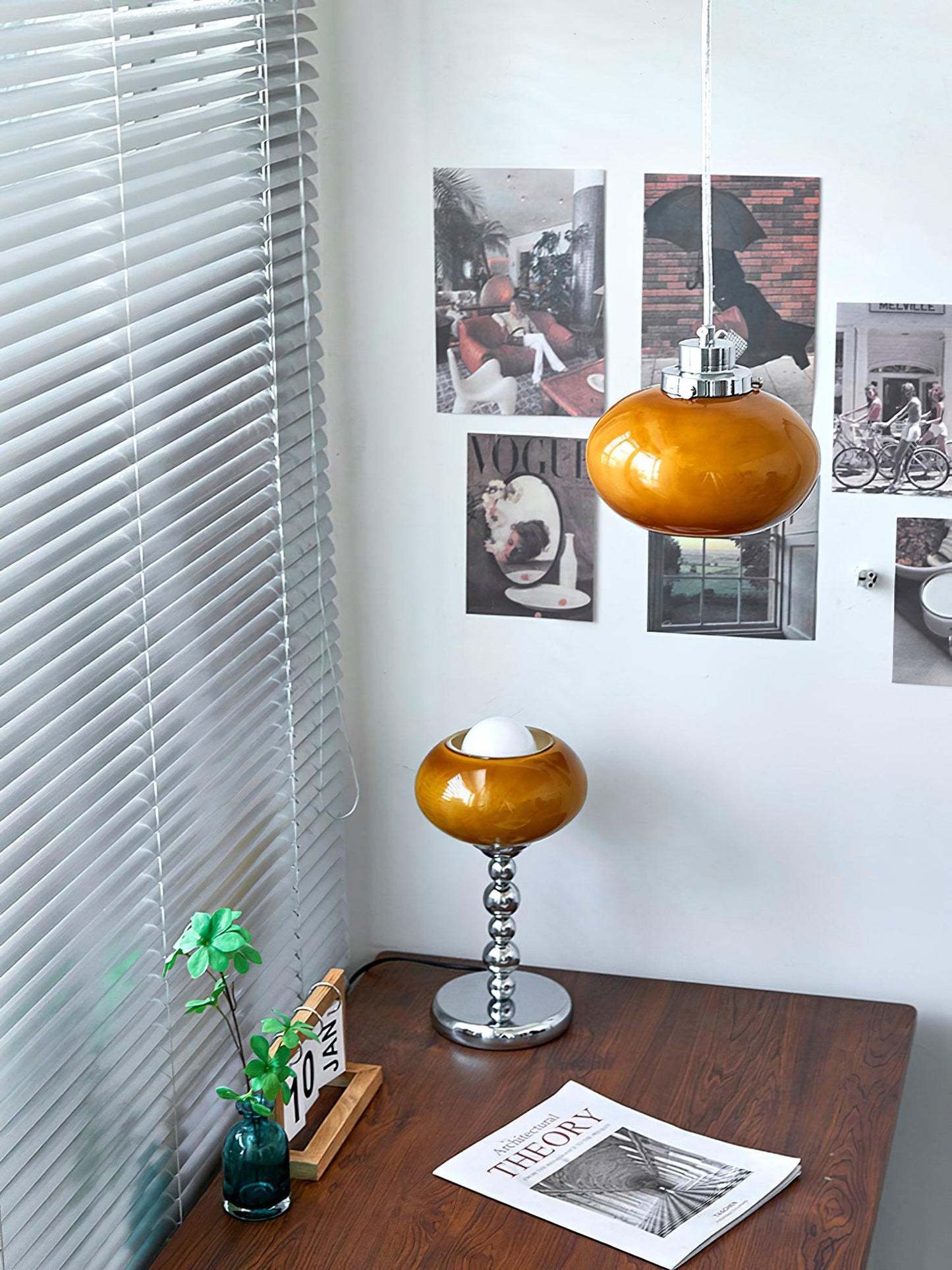 Oval Persimmon Task lamp Table Light