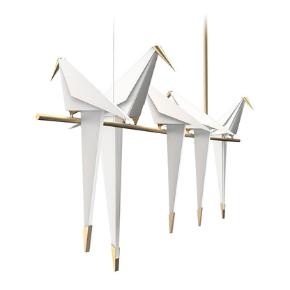 Paper Crane Bird LED Electrolier Chandelier