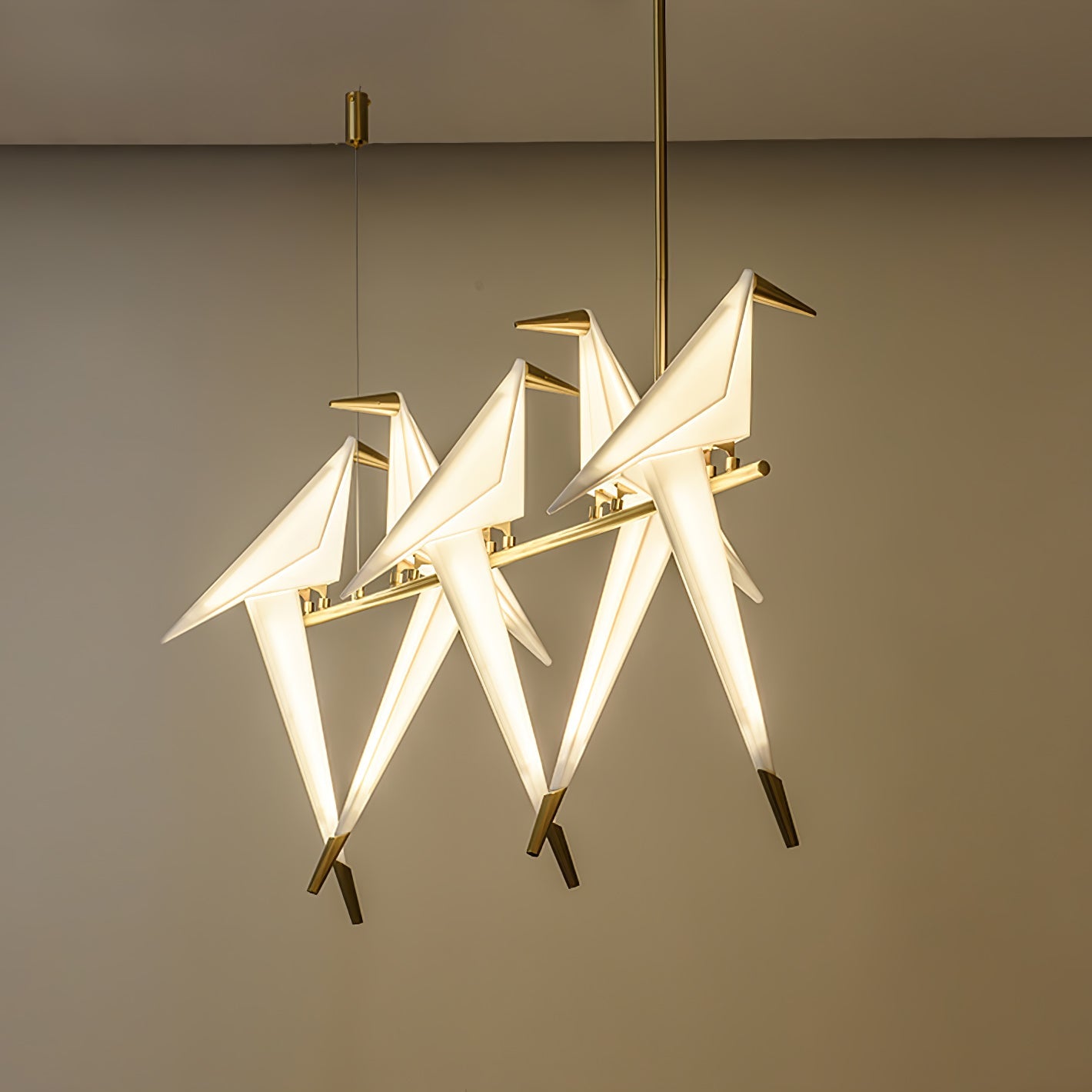 Paper Crane Bird LED Electrolier Chandelier