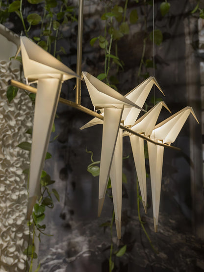 Paper Crane Bird LED Electrolier Chandelier