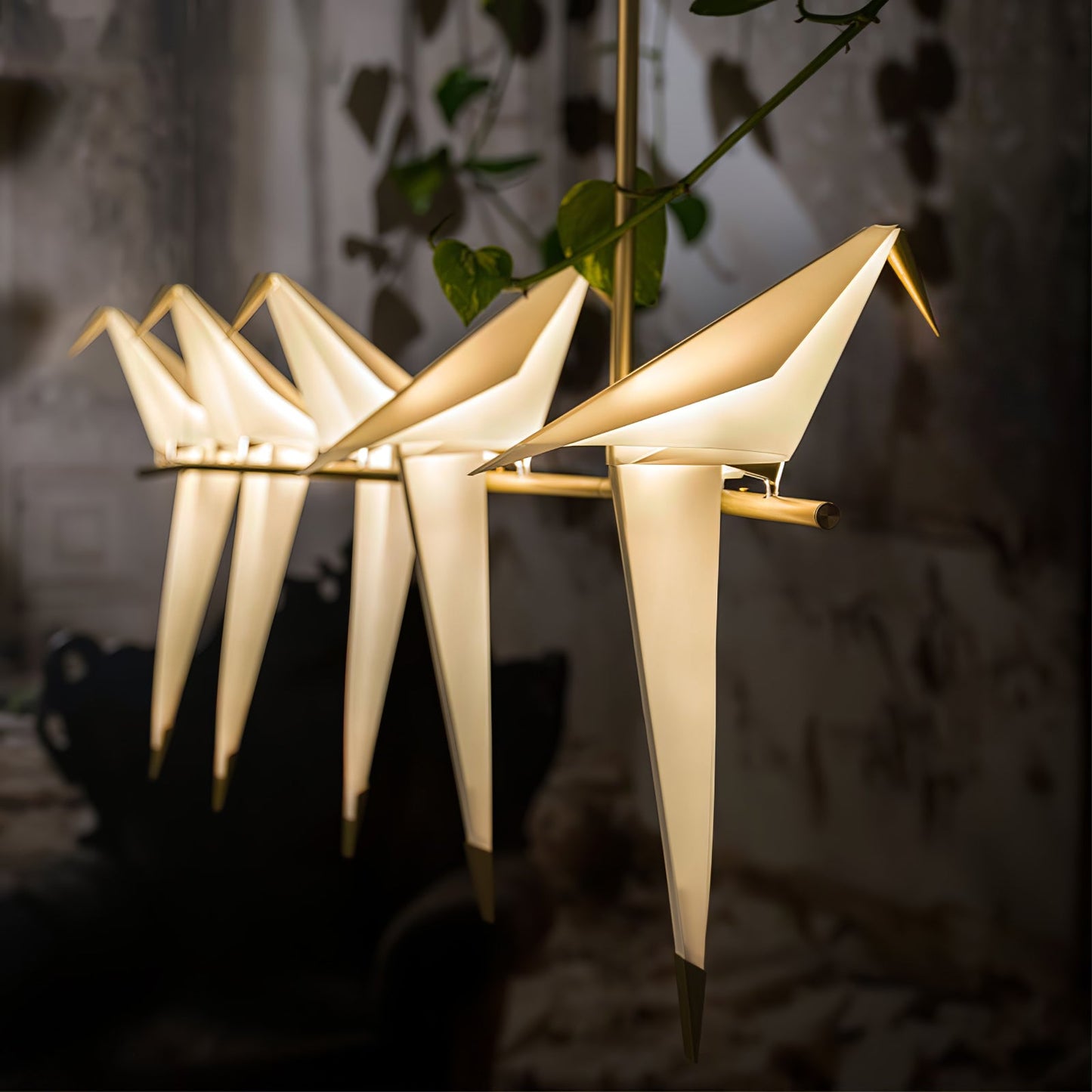 Paper Crane Bird LED Electrolier Chandelier