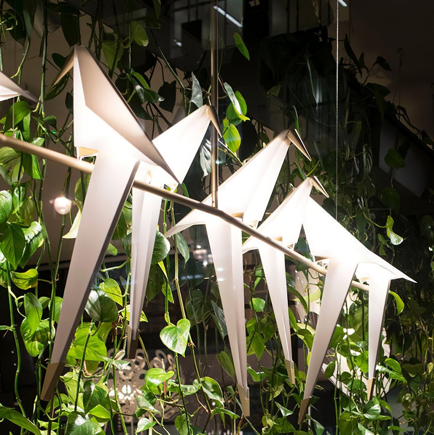 Paper Crane Bird LED Electrolier Chandelier