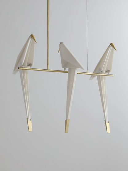 Paper Crane Bird LED Electrolier Chandelier