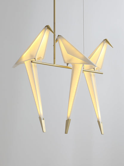 Paper Crane Bird LED Electrolier Chandelier