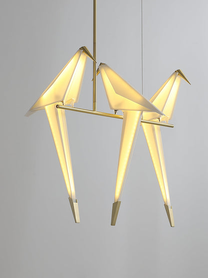 Paper Crane Bird LED Electrolier Chandelier