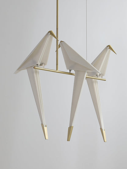 Paper Crane Bird LED Electrolier Chandelier