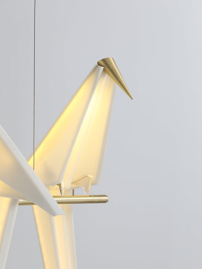 Paper Crane Bird LED Electrolier Chandelier