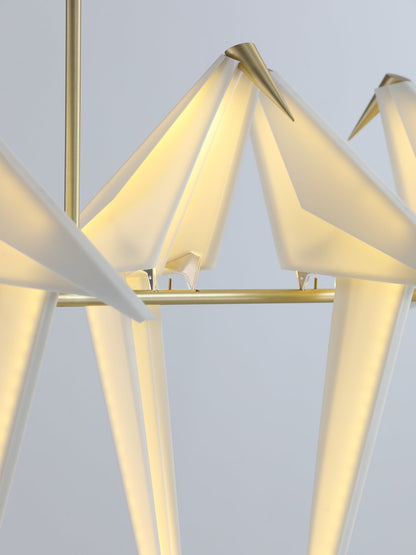 Paper Crane Bird LED Electrolier Chandelier