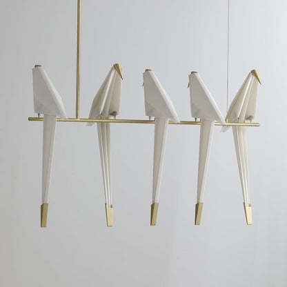 Paper Crane Bird LED Electrolier Chandelier