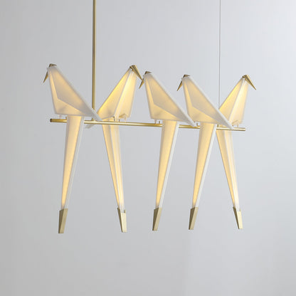 Paper Crane Bird LED Electrolier Chandelier