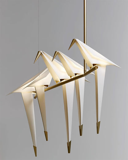 Paper Crane Bird LED Electrolier Chandelier