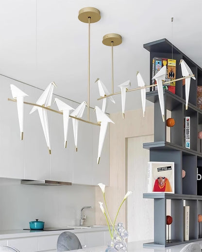 Paper Crane Bird LED Electrolier Chandelier