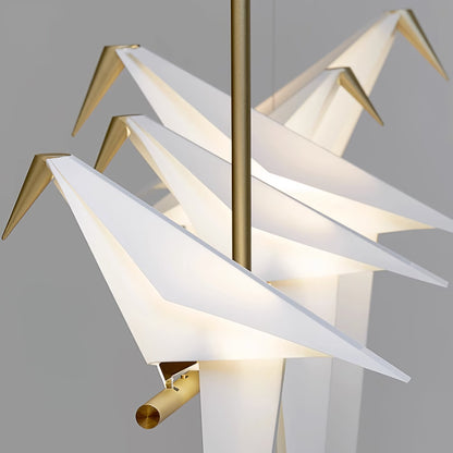 Paper Crane Bird LED Electrolier Chandelier