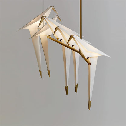 Paper Crane Bird LED Electrolier Chandelier