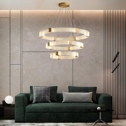 Parallel LED Gasolier Chandelier