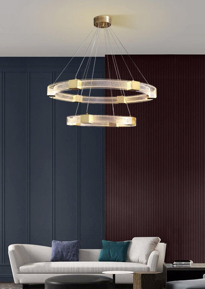 Parallel Ring LED Electrolier Chandelier