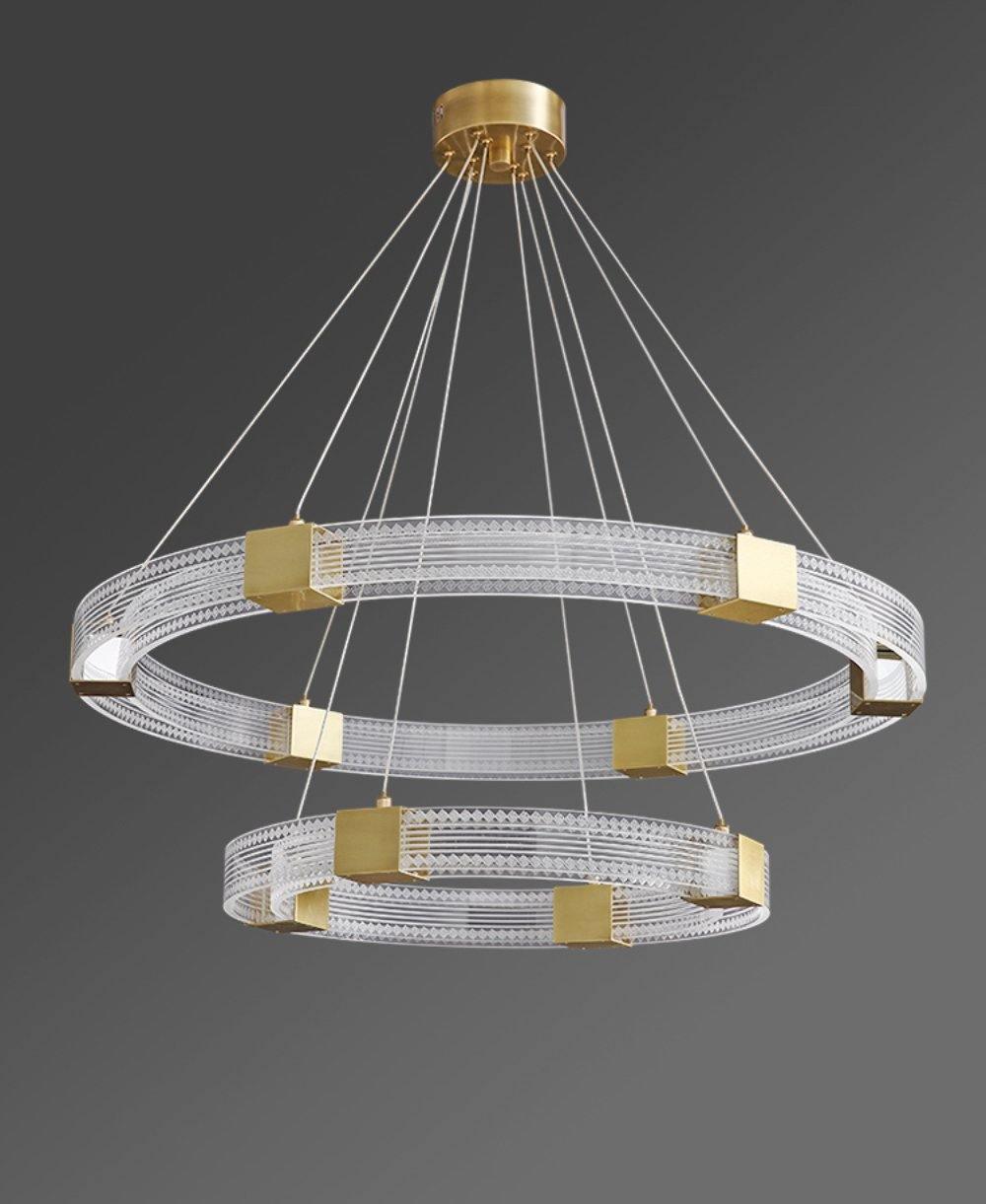 Parallel Ring LED Electrolier Chandelier