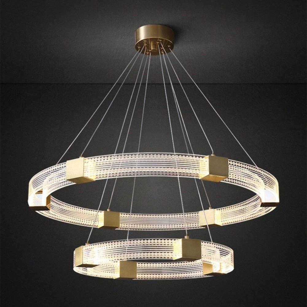 Parallel Ring LED Electrolier Chandelier