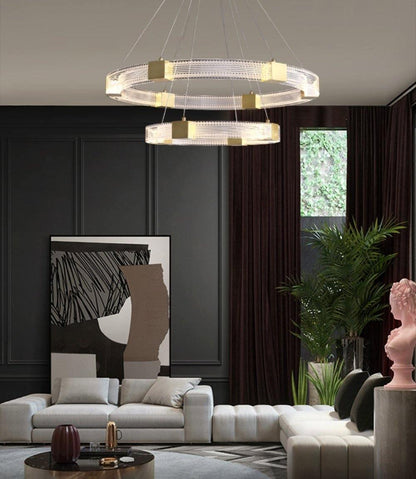 Parallel Ring LED Electrolier Chandelier