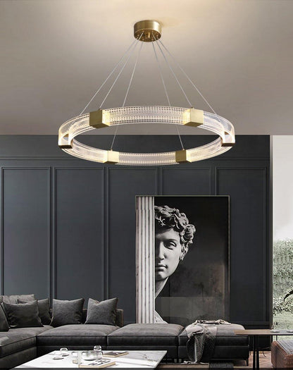 Parallel Ring LED Electrolier Chandelier