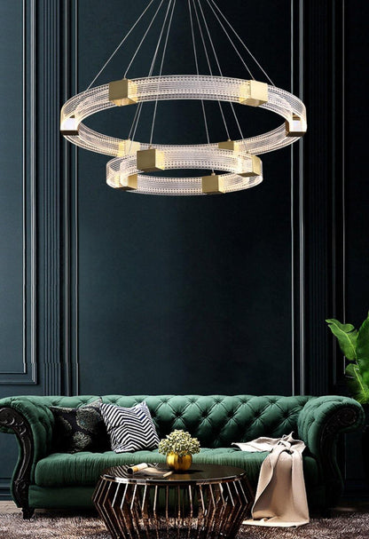 Parallel Ring LED Electrolier Chandelier