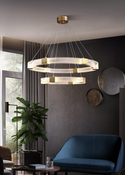 Parallel Ring LED Electrolier Chandelier