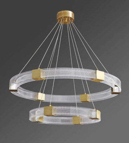 Parallel Ring LED Electrolier Chandelier