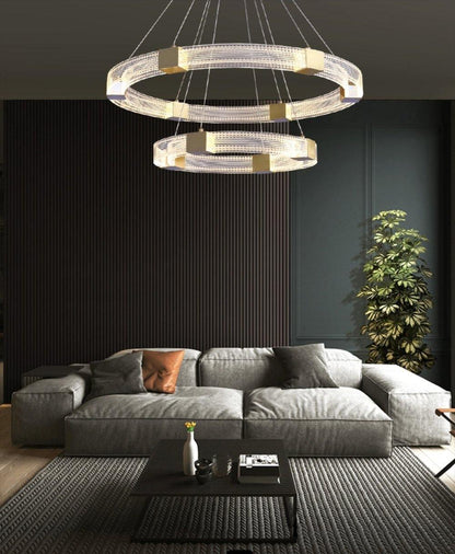 Parallel Ring LED Electrolier Chandelier