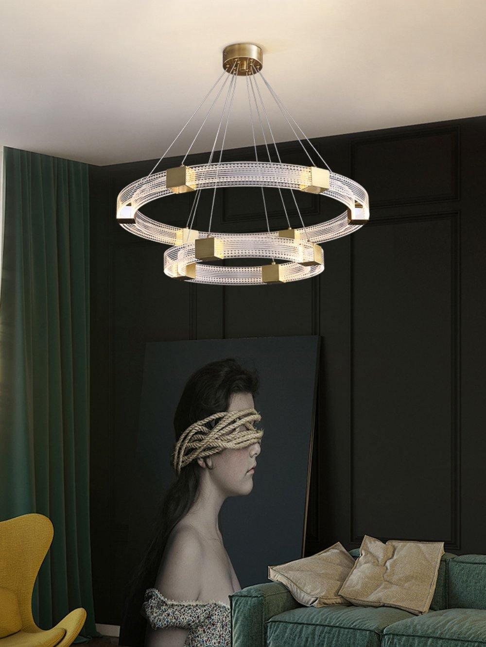 Parallel Ring LED Electrolier Chandelier