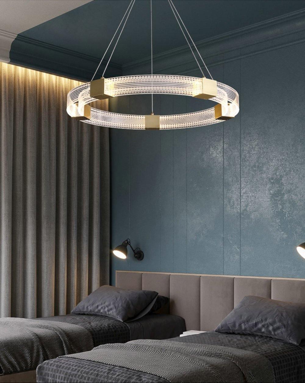 Parallel Ring LED Electrolier Chandelier