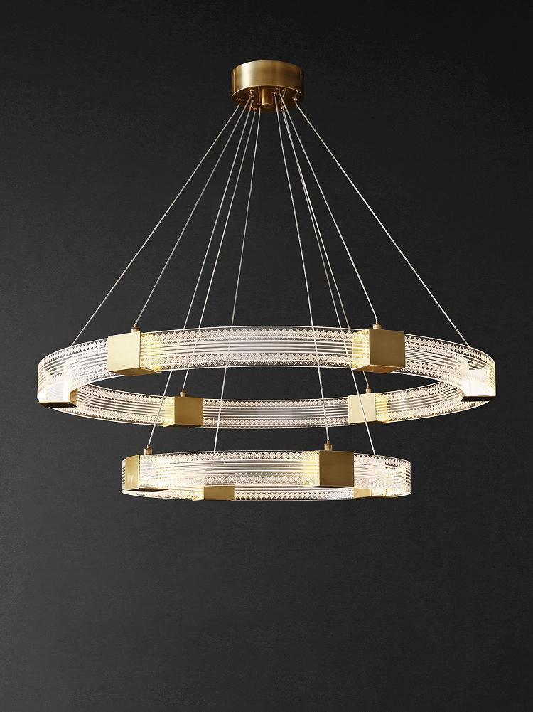 Parallel Ring LED Electrolier Chandelier