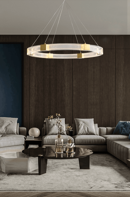 Parallel Ring LED Electrolier Chandelier