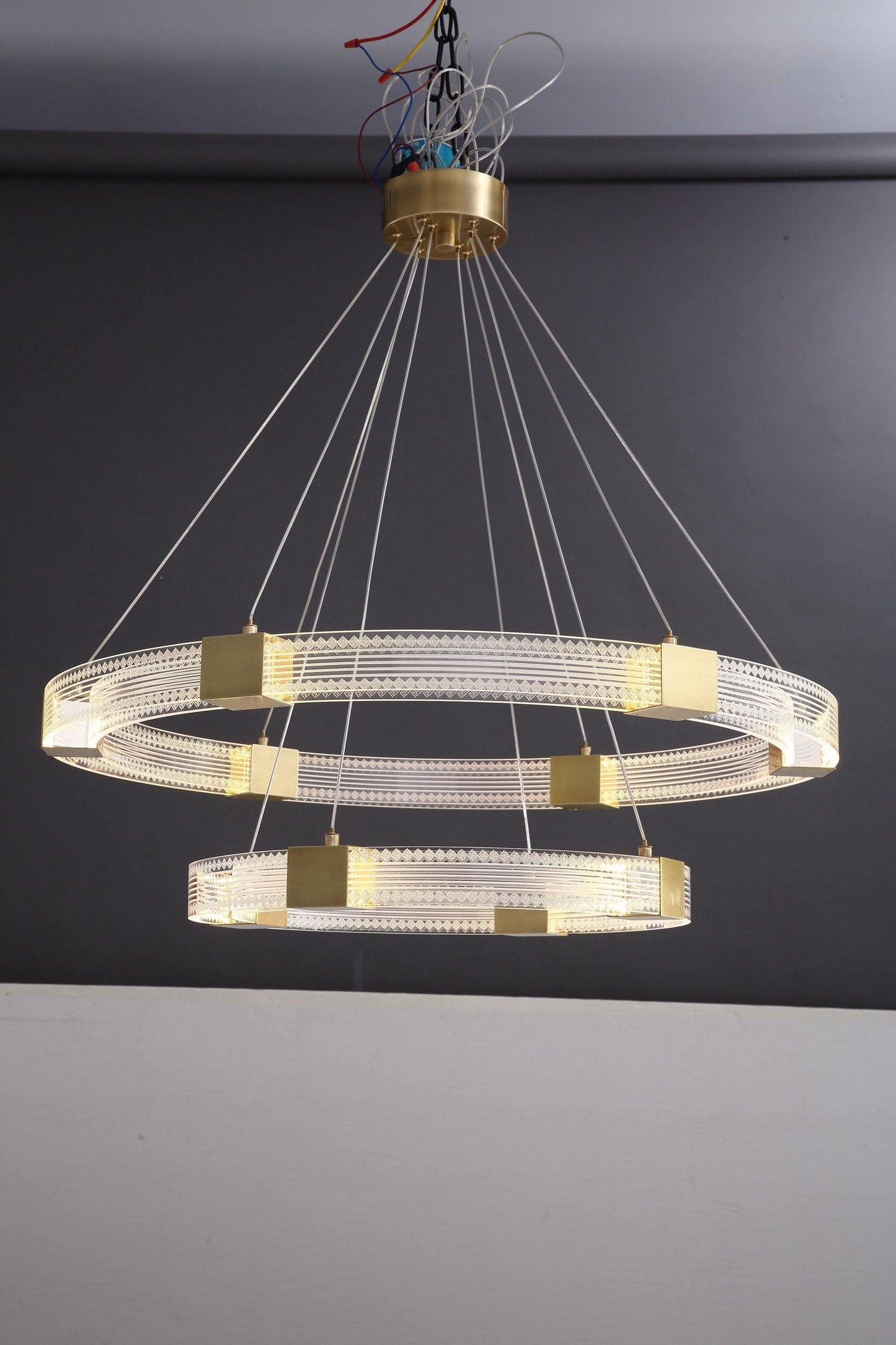 Parallel Ring LED Electrolier Chandelier