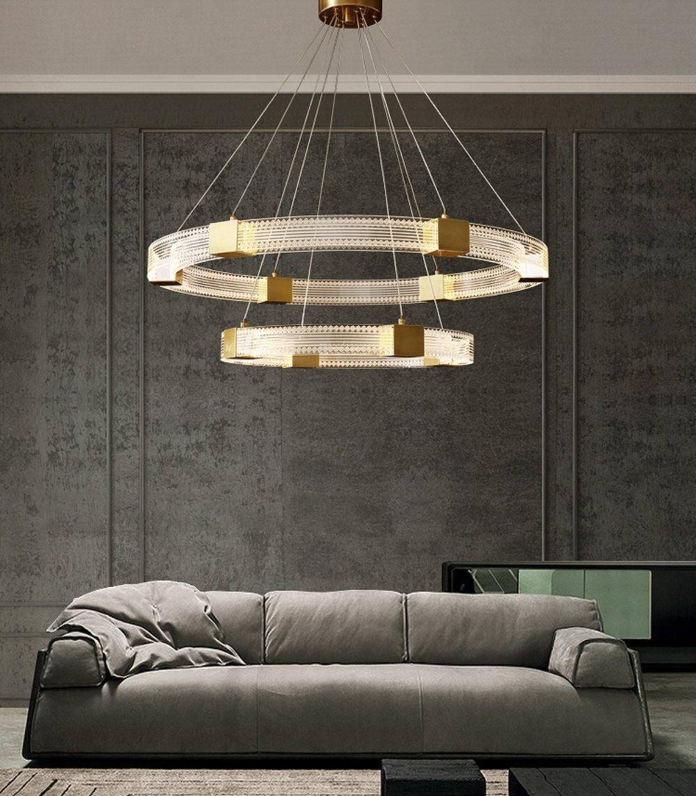 Parallel Ring LED Electrolier Chandelier