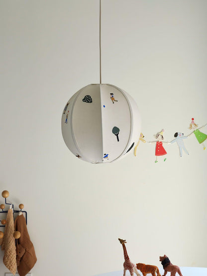 Park Embroidered Textile Houselight Pendant Lamp