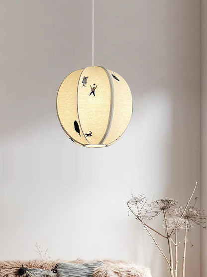 Park Embroidered Textile Houselight Pendant Lamp