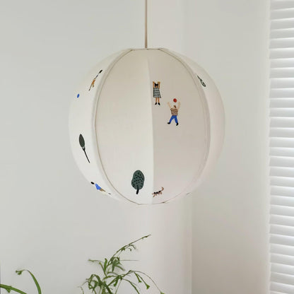 Park Embroidered Textile Houselight Pendant Lamp